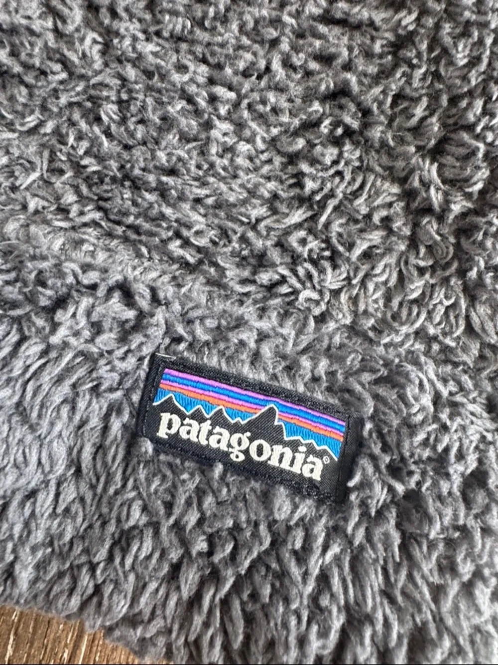 Patagonia Gray Sherpa Beanie with Ear Accents kids size 2T-5T